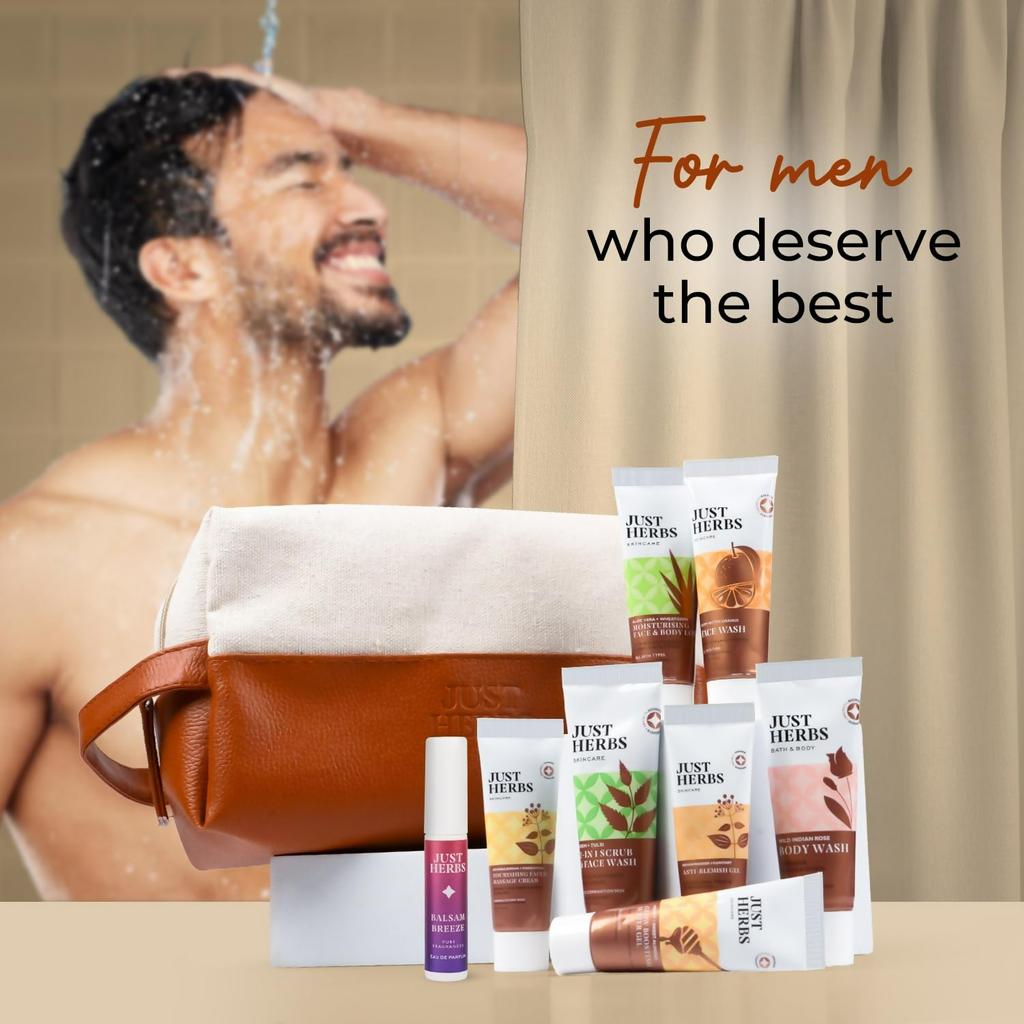 Just Herbs Self Care Face & Body Skincare Essentials Kit Combo