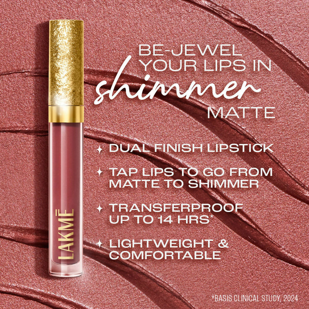 Lakme Be-jewel Shimmer Lip Liquid - Pink Topaz