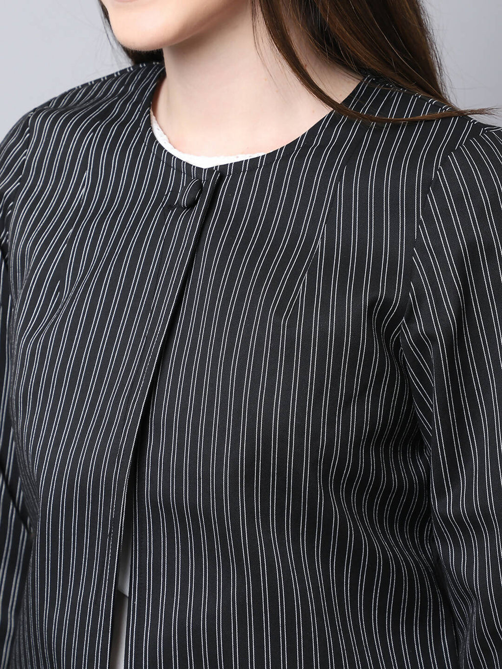 Even Apparels Black Polywool Open Front Statement Women's Jacket - Distacart