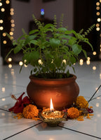 Wood estate Crafted From Metal Designer Diya