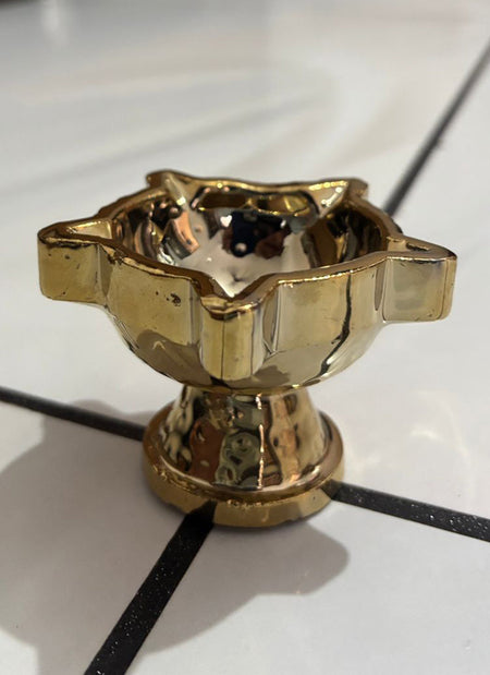Wood estate Crafted From Metal Designer Diya