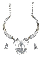 Joban Fashion Women Handcrafted Dual Tone Set Of Necklace & Earrings