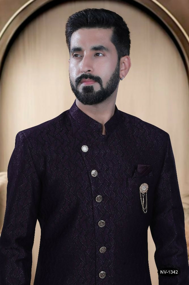 Joban Fashion Men's Wine TR Kurta with Pyjama