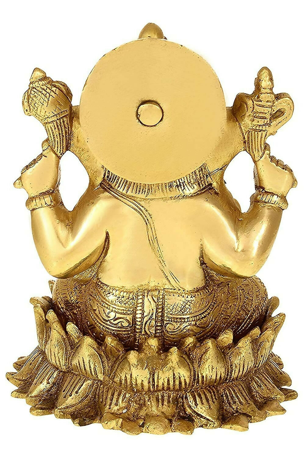 Umi Brass Lord Ganesha Sitting On Lotus