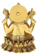Umi Brass Lord Ganesha Sitting On Lotus