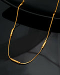 VOJ Gold-Polished Designer Chain With Gold Pipe