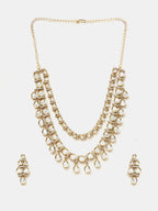 Ruby Raang 3-Layered Neck Piece With Earrings