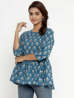 Miravan Women's Cotton Floral Print Tunics