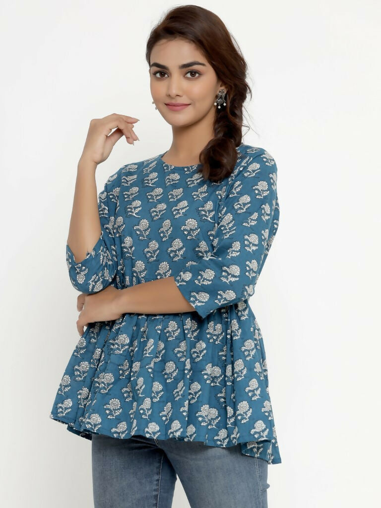 Miravan Women's Cotton Floral Print Tunics