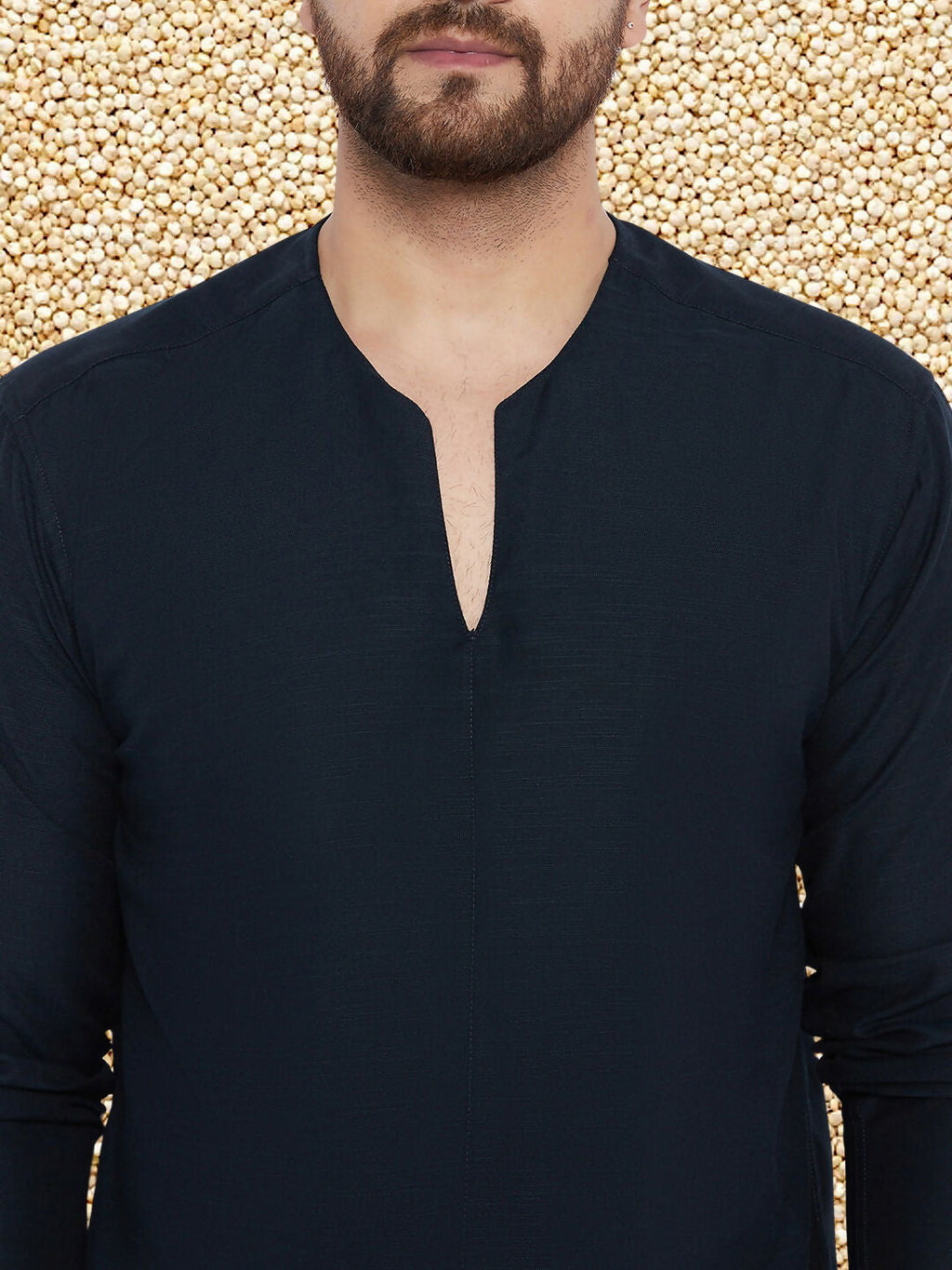 Even Apparels Men's Pure Cotton Blue Kurta