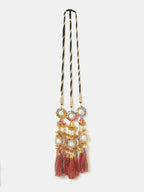 Ruby Raang Colorful Gold Work Parandi