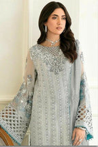 Anaita Sky Blue Fox Georgette Stitched Suit with Embroidery Sequence Work & Khatli Work - Distacart