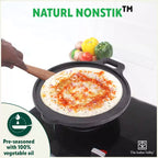 The Indus Valley Super Smooth Cast Iron Tawa,Pre-seasoned, Nonstick, 100% Pure, Toxin-free, Induction, 28/30.5cm, 2.8/2.9kg