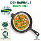 The Indus Valley Super Smooth Cast Iron Tawa, Long Handle,Pre-seasoned, Nonstick, 100% Pure, Toxin-free, Induction,Spatula, 25.4cm, 1.8kg - Distacart