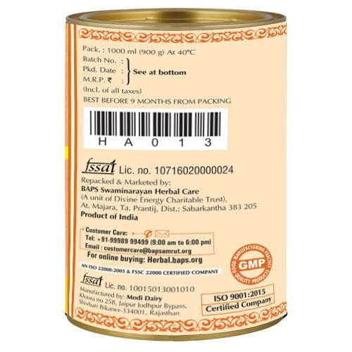 Baps Amrut Indian Cow's Ghee - Distacart