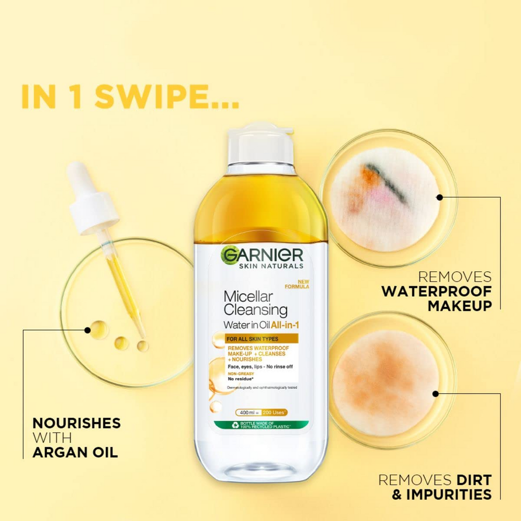 Garnier Skin Naturals, Micellar Oil-Infused Cleansing Water - Distacart