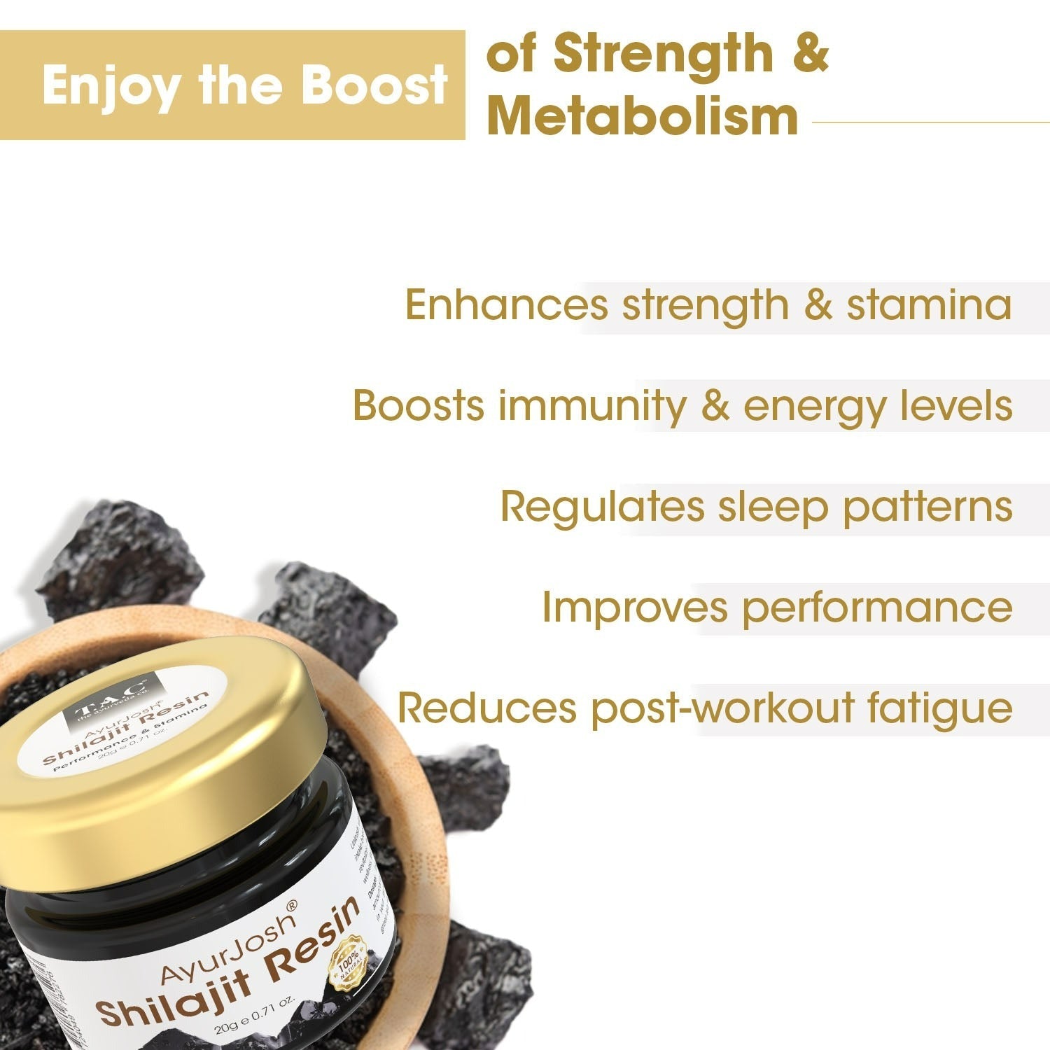 TAC - The Ayurveda Co. 100% Natural Himalayan SJ Resin for IM - Distacart