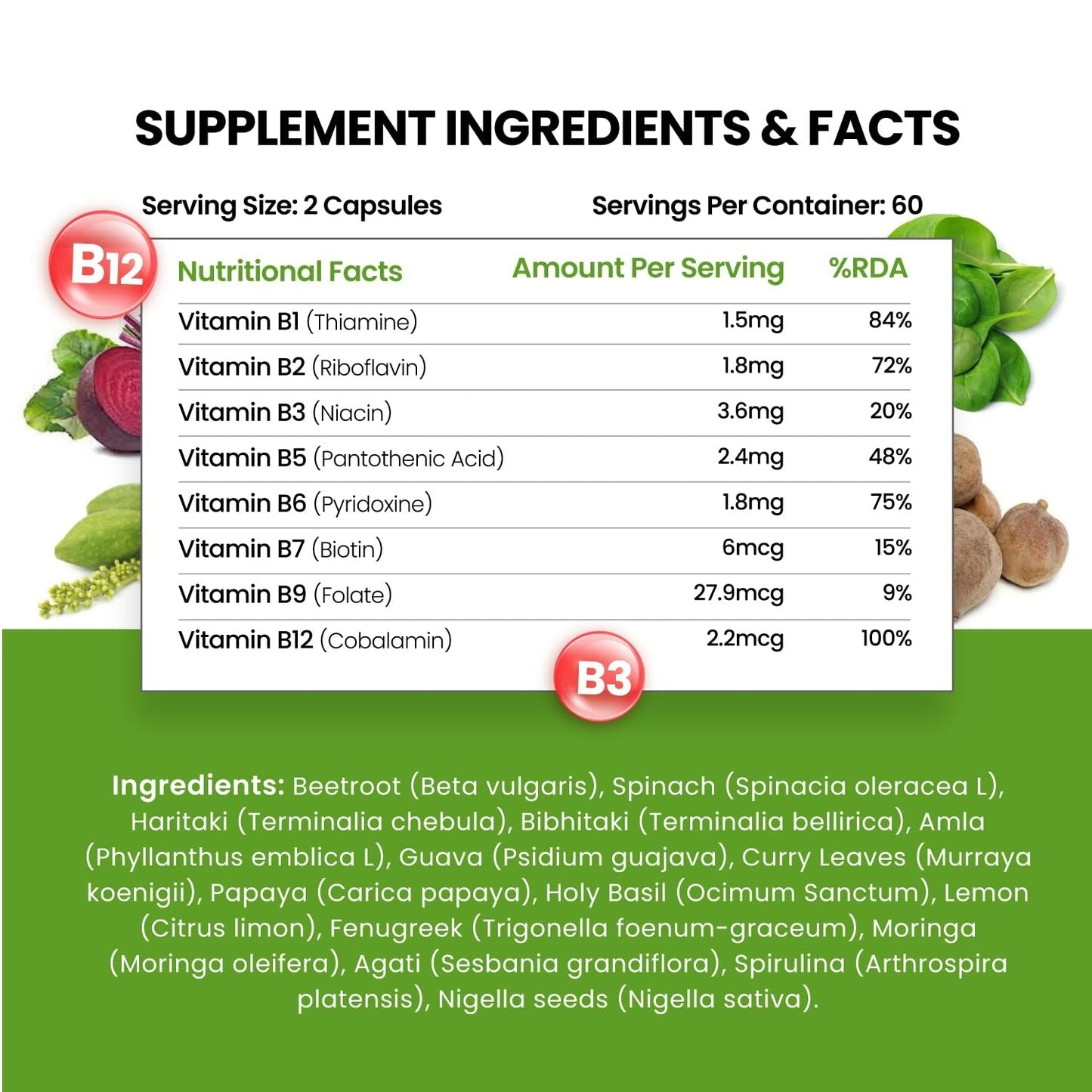 Himalayan Organics Organic B12 500mg Vegetarian Capsules - Distacart
