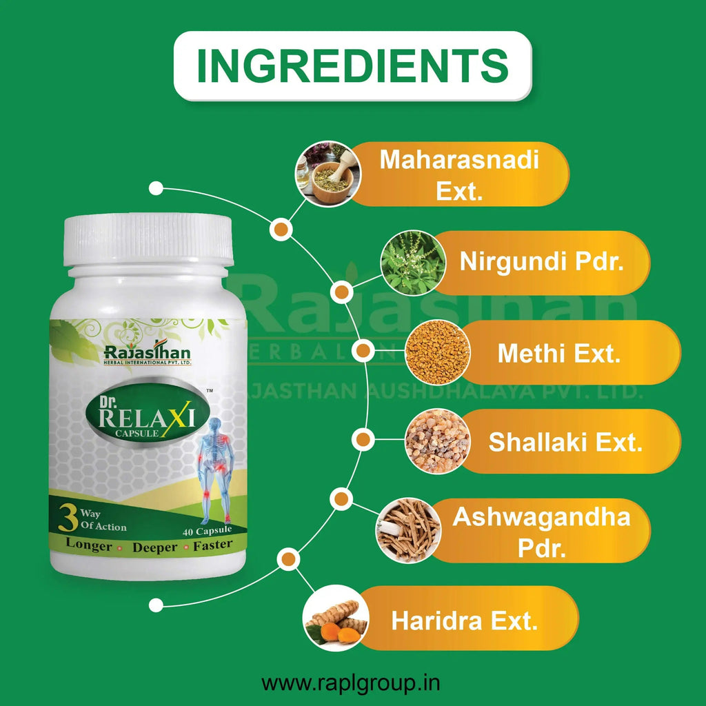 Dr Relaxi Herbal Capsules for Joints Pain and Arthritis - Distacart