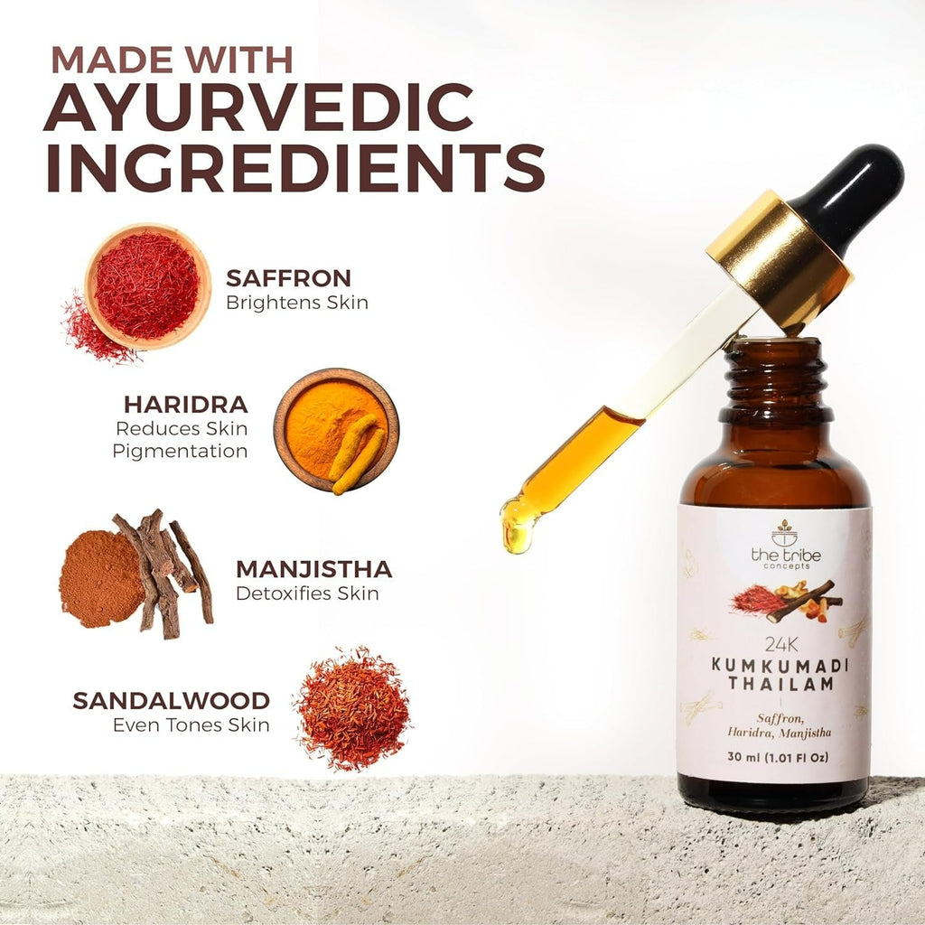 The Tribe Concepts 24k Kumkumadi Thailam - Skin Brightening Oil