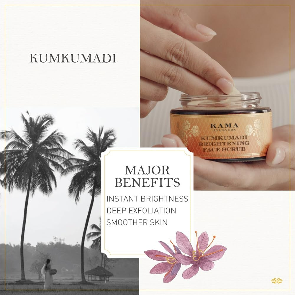 Kama Ayurveda Kumkumadi Brightening Ayurvedic Face Scrub - Distacart