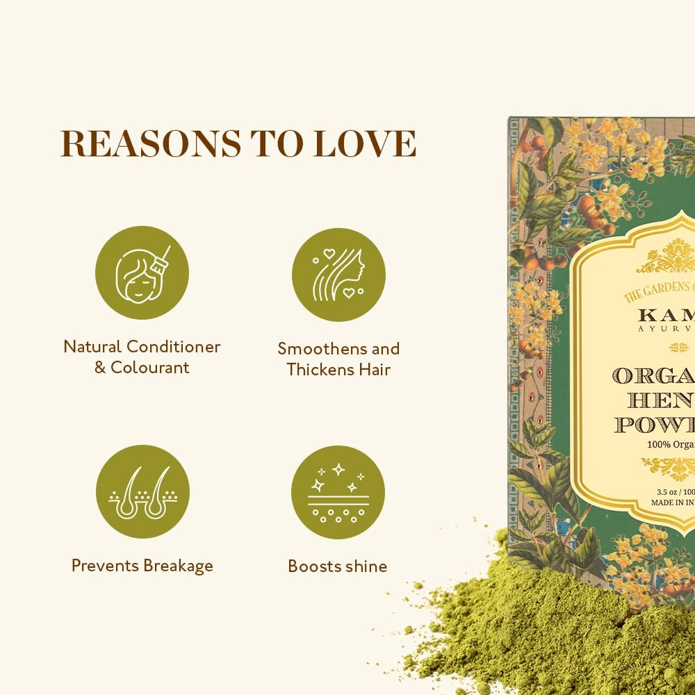 Kama Ayurveda Organic Henna Powder 100gm - Distacart