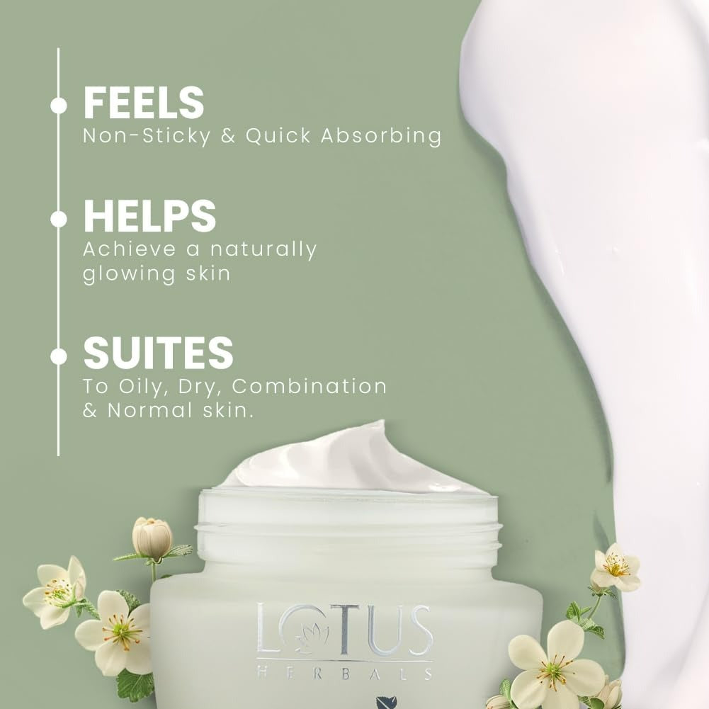 Lotus Herbals Whiteglow Skin Brightening Gel Creme SPF 25 PA+++ - Distacart