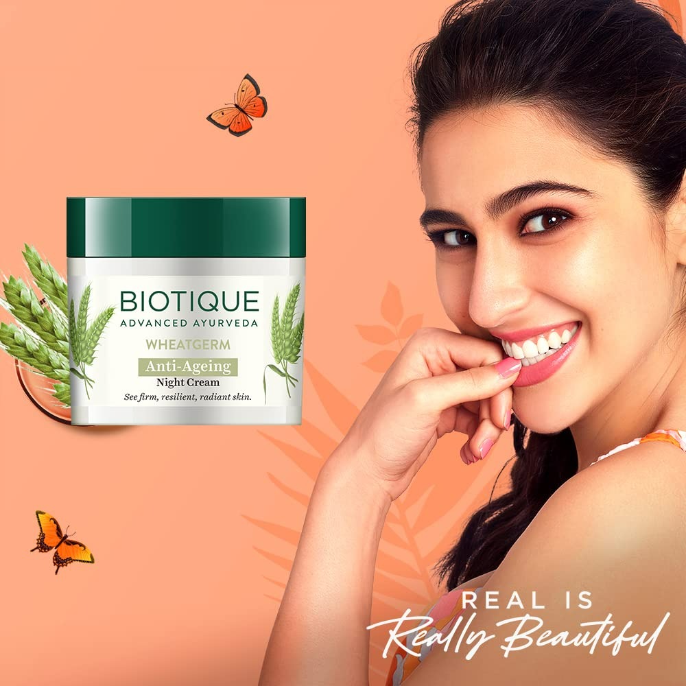 Biotique Advanced Ayurveda WheatGerm Anti-Ageing Night Cream - Distacart