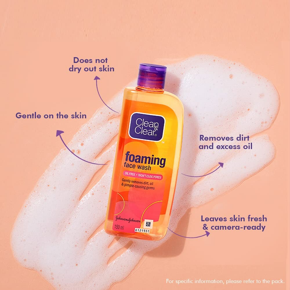 Clean & Clear Foaming Face Wash - Distacart