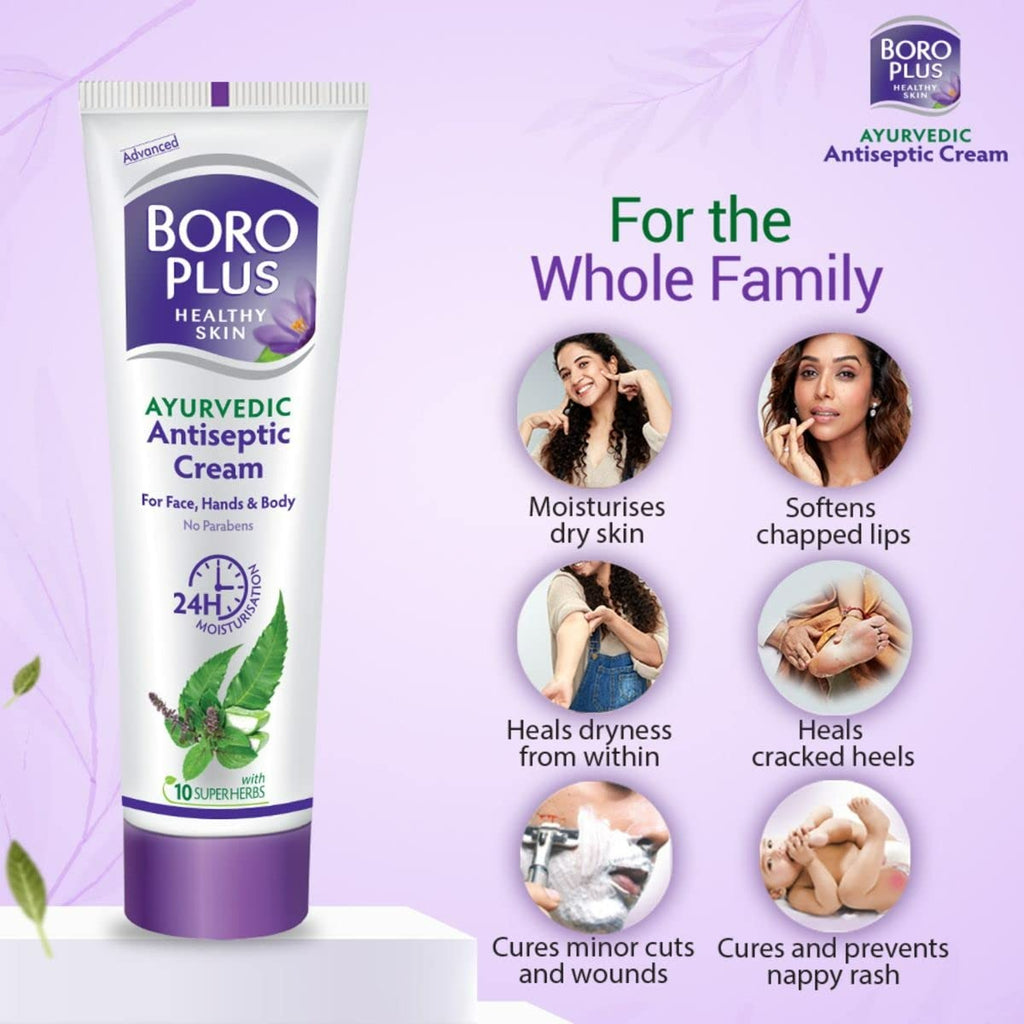 BoroPlus Ayurvedic Antiseptic Moisturisation Cream for Face, Hand & Body - Distacart