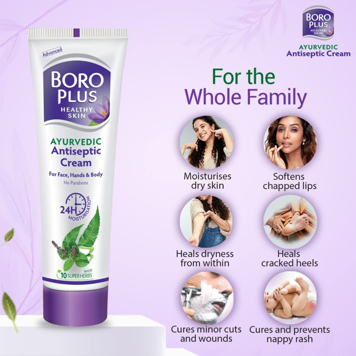 BoroPlus Ayurvedic Antiseptic Moisturisation Cream for Face, Hand & Body - Distacart
