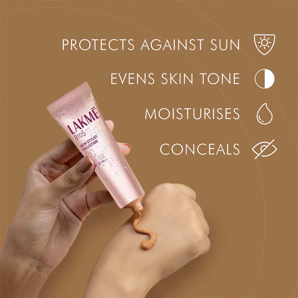 Lakme 9 To 5 Complexion Care Cc Face Cream SPF 30-Honey