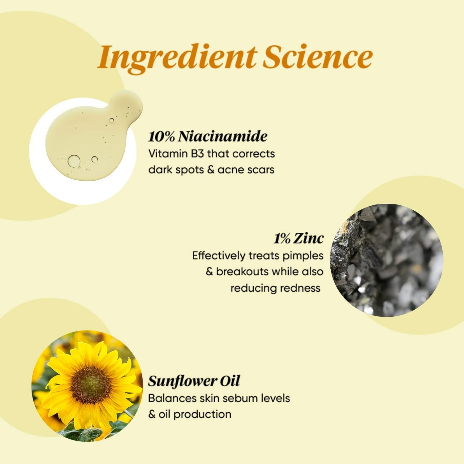 Dot & Key 10% Niacinamide Skin Clearing Face Serum With 10% Niacinamide, 1% Zinc & Sunflower Seed Oil