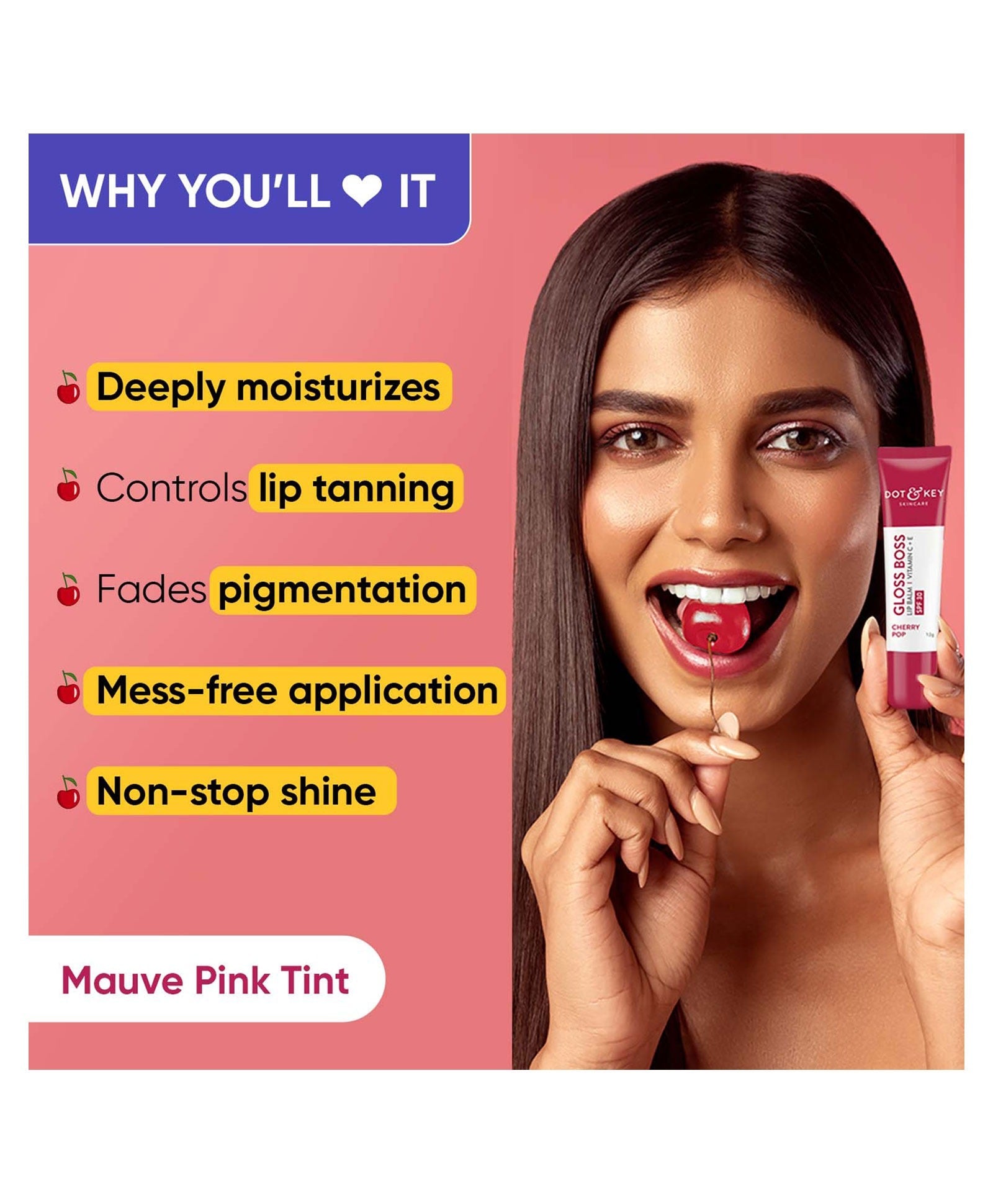 Dot & Key Gloss Boss Cherry Lip Balm - Distacart