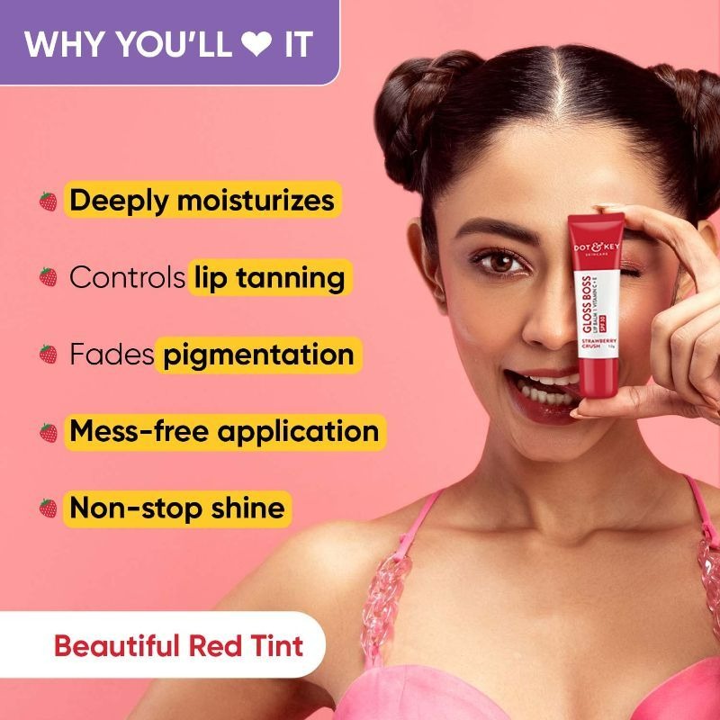 Dot & Key Gloss Boss Strawberry Red Lip Balm - Distacart
