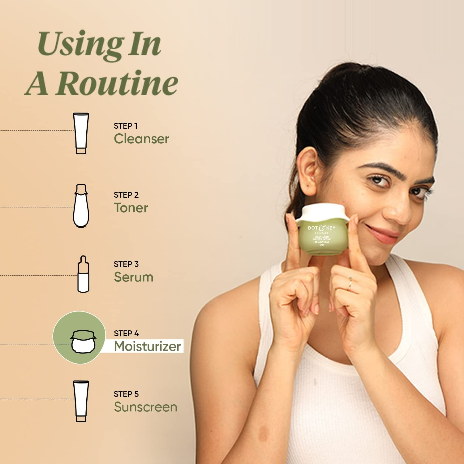 Dot & Key Green Screen Skin Detox Smoothie SPF 20 Day Cream