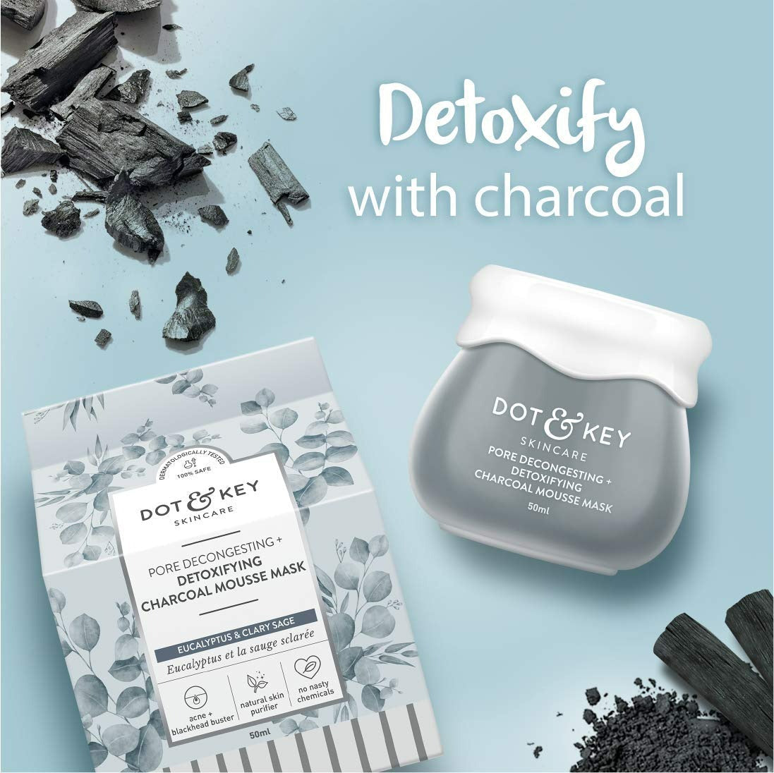 Dot & Key Pore Decongesting + Detoxifying Charcoal Mousse Clay Mask
