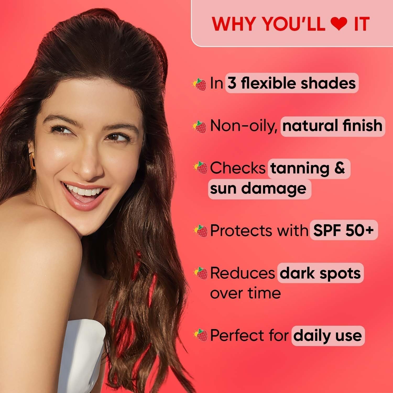 Dot & Key Strawberry Dew Tinted Sunscreen - 01 Porcelain - Distacart