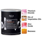 Rica Black Liposoluble Wax With Vegetable Charcoal, For All Skin Types