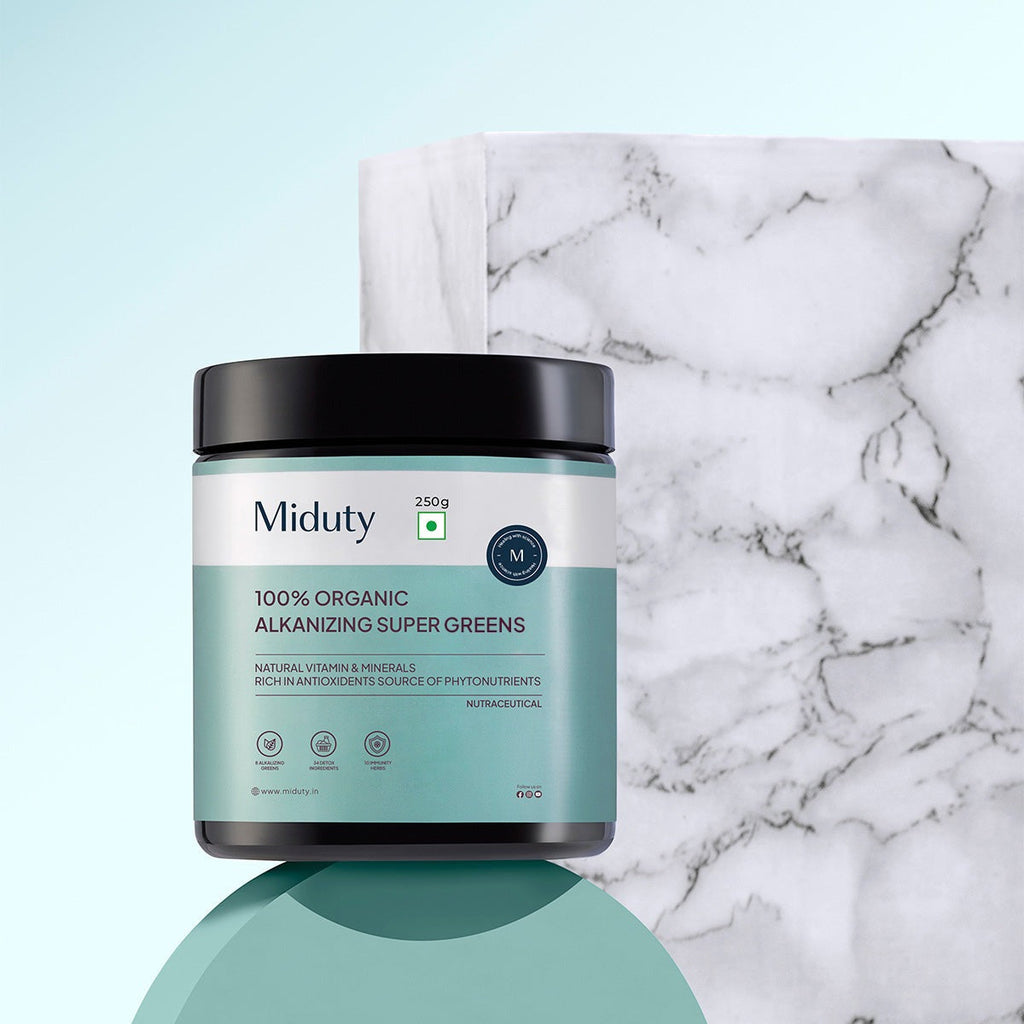Miduty by Palak Notes 100% Organic Alkalizing Super Greens Powder - Distacart