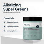 Miduty by Palak Notes 100% Organic Alkalizing Super Greens Powder - Distacart