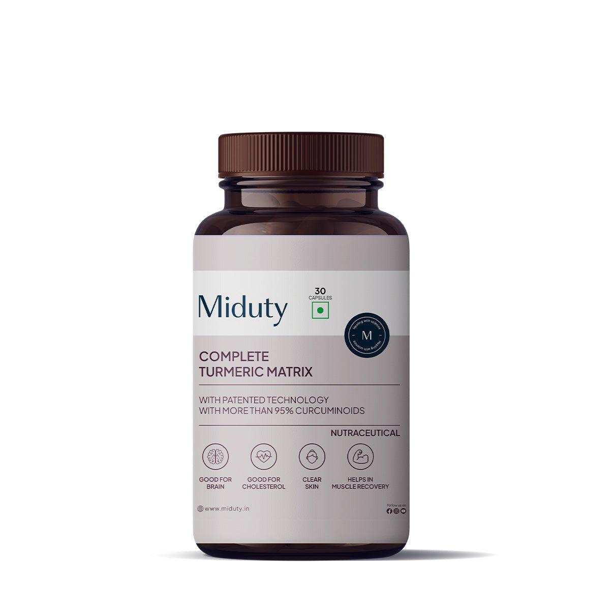 Miduty by Palak Notes Complete Turmeric Matrix Capsules - Distacart