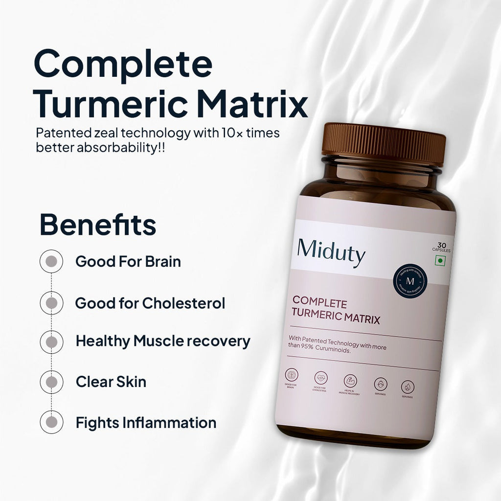 Miduty by Palak Notes Complete Turmeric Matrix Capsules - Distacart