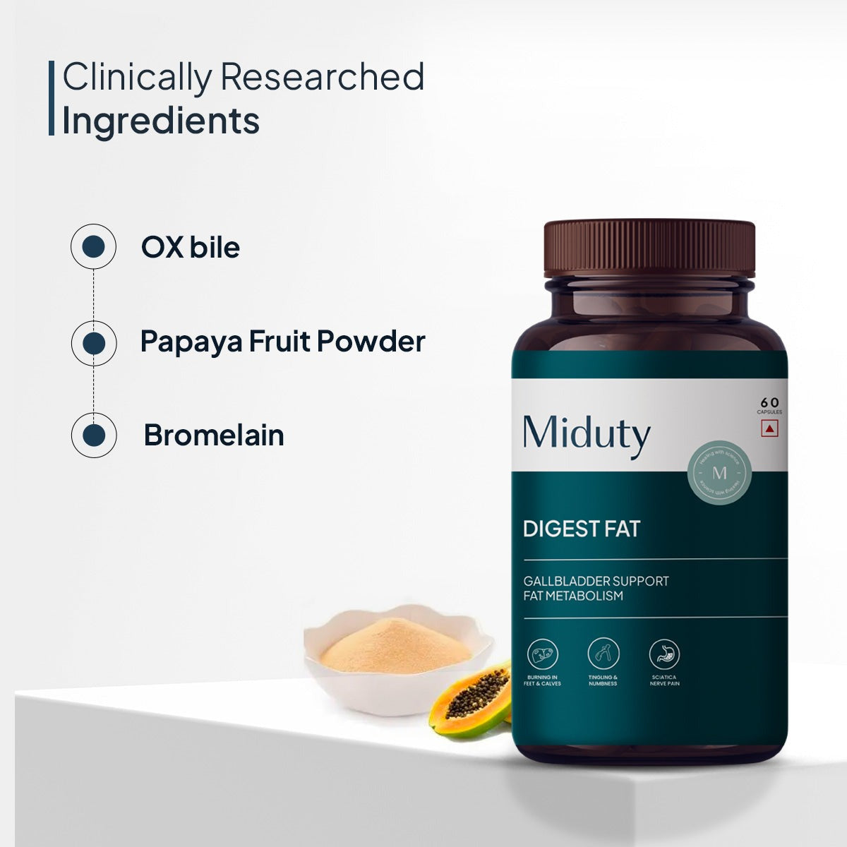 Miduty by Palak Notes Digest Fat Bila Salts Capsules - Distacart