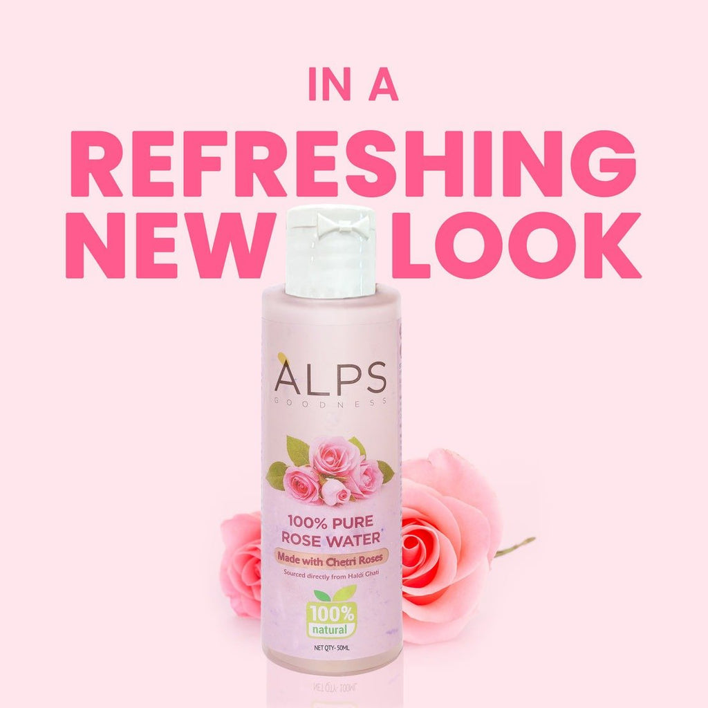 Alps Goodness 100 % Pure Rose Water, Natural Skin Toner Made With Chaitri Roses