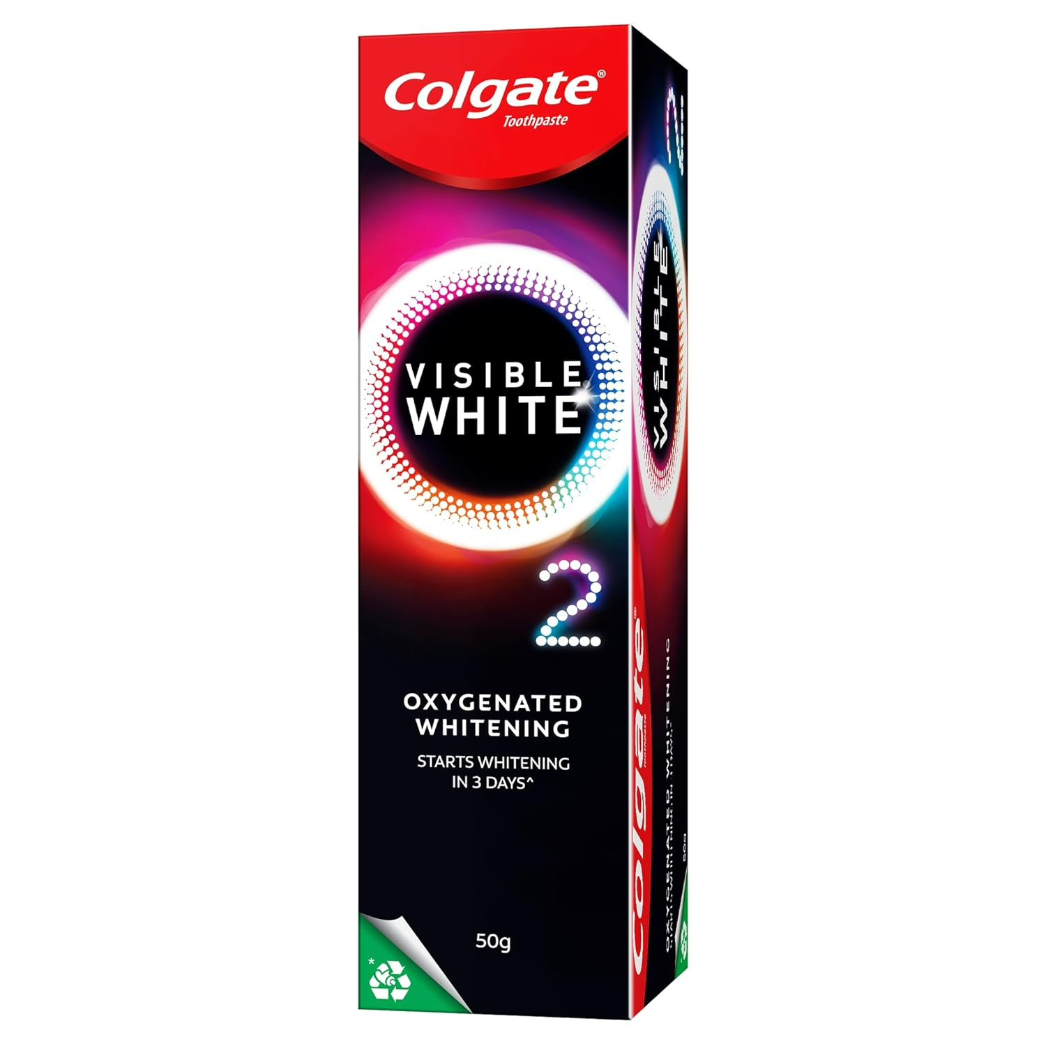 Colgate Visible White O2 Teeth Whitening Toothpaste with Peppermint Sparkle - Distacart