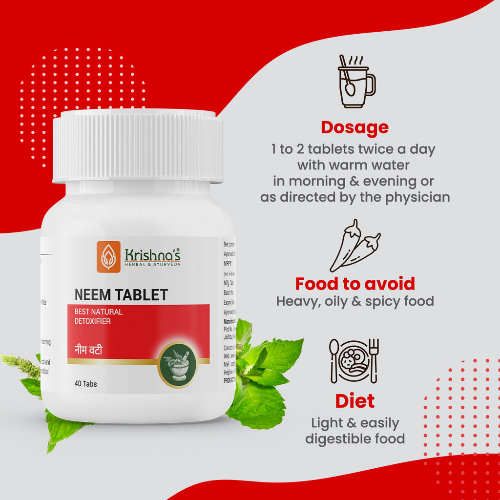 Krishna's Herbal & Ayurveda Neem Tablets - Distacart