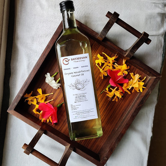Satjeevan Organic Wood-Pressed Coconut Oil - Distacart