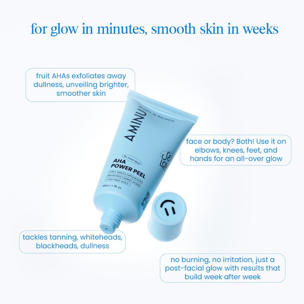AHA Power Peel – Instantly Brightens Dull, Congested, Tanned Skin – 5 Min, At-Home Facial