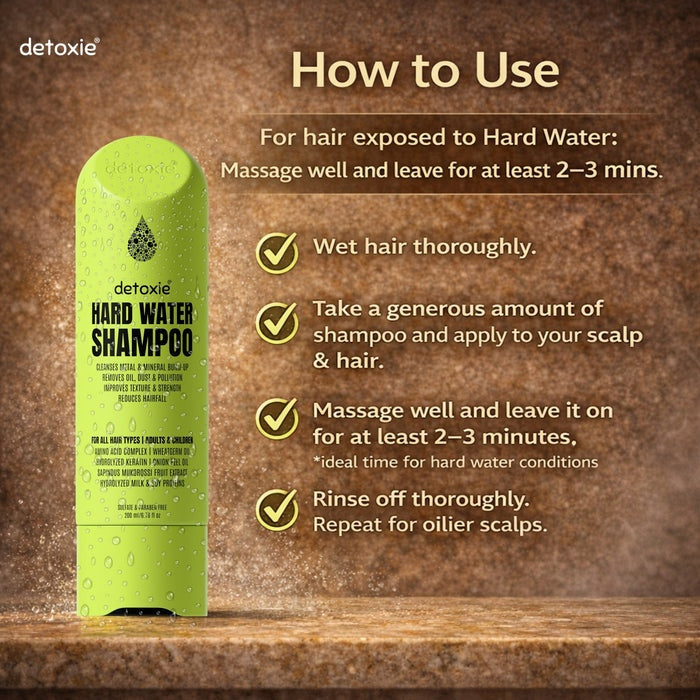 Detoxie Hard Water Relief & Hair Fall Control Pro Growth Shampoo - Distacart
